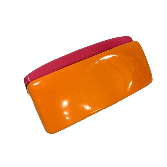 Kate Spade Pink Orange Clam Shell Sunglasses Eyeglass Eyes Hard Case (CASE ONLY) - Picture 6 of 8